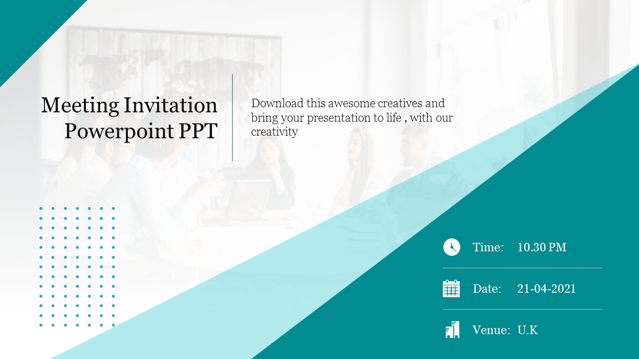 Meeting Invitation PowerPoint Template and Google Slides